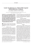 Gastric Toxoplasmosis in a Patient With Acquired Immunodeficiency