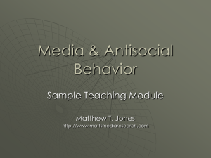 Media and Antisocial Behavior