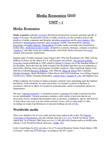 203-media economics - Top Mass Communication College in Delhi