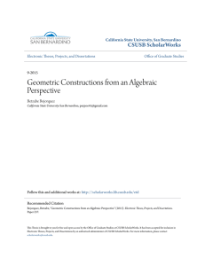 Geometric Constructions from an Algebraic Perspective