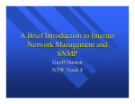A Brief Introduction to Internet Network Management and SNMP
