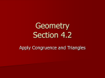 Geometry Section 4.2 - West End Public Schools