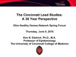 The Cincinnati Lead Study - Ohio Healthy Homes Network