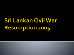 Sri Lanken Civil War Resumption 2005
