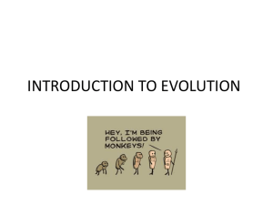 introduction to evolution - Fall River Public Schools