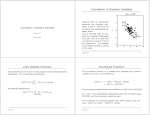 Correlation in Random Variables Joint Density Function Covariance