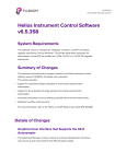 Helios Instrument Control v6.5.358 Software Release Notes