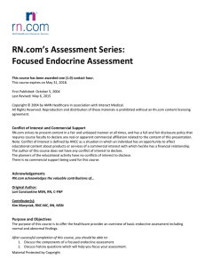 Focused Endocrine Assessment