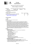 Course Specifications