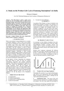 A Study on the Product Life Cycle of Samsung