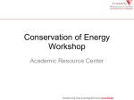 Conservation of Energy Workshop