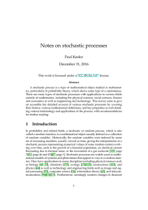 Notes on stochastic processes
