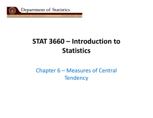 Measures of Central Tendency