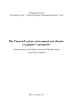 Financial system, environment and climate: a