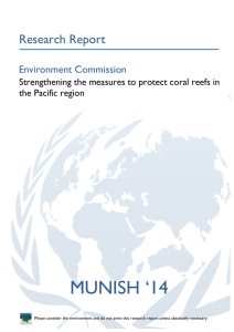 Strengthening the measures to protect coral reefs in the