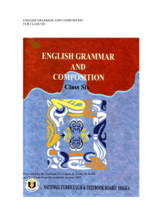 ENGLISH GRAMMAR AND COMPOSITION FOR CLASS SIX