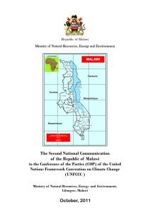 The Second National Communication of the Republic of Malawi