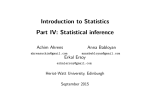 Part IV: Statistical inference