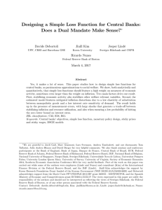 Designing a Simple Loss Function for Central Banks: Does a Dual