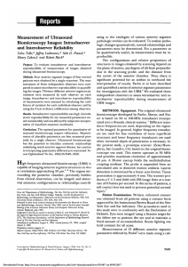 Measurement of ultrasound biomicroscopy images