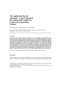 The Application Kernel Approach - a Novel Approach for Adding
