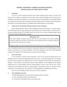 SEISMIC ASSESSMENT OF BRICK MASONRY BUILDING