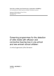 Screening programmes for the detection of otitis media with effusion