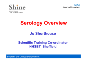 Serology Overview Jo Shorthouse
