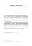 135 Fiscal policy in a monetary union from the perspective of the