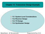 chapter 13 Transceiver Design Example