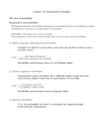 Chapter 12: Introducing Probability The idea of probability
