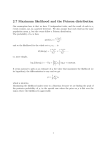 2.7 Maximum likelihood and the Poisson distribution