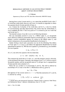 Riemannian method in quantum field theory about curved space-time
