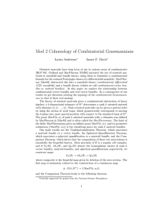 Mod 2 Cohomology of Combinatorial Grassmannians