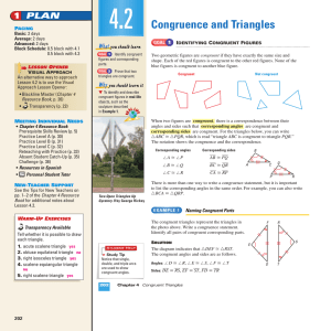 Identifying congruent triangles 1