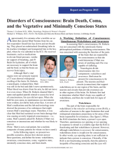 Disorders of Consciousness: Brain Death, Coma