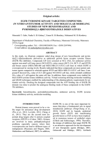 EGFR TYROSINE KINASE TARGETED COMPOUNDS: IN VITRO