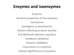 Clinical biochemistry (9) Enzymes and isoenzymes
