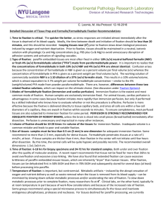 recommendations for tissue preparation and formalin or