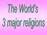BIRTH OF 3 RELIGIONS