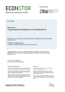 Organisational Intelligence and Distributed AI