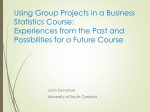 Group Projects in Business Statistics