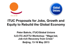 ITUC Proposals for Jobs, Growth and Equity to Rebuild the Global