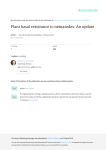 Plant basal resistance to nematodes: an update