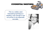 Exponential smoothing