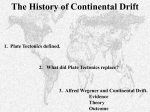 Continental drift: the history of an idea