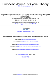 European Journal of Social Theory