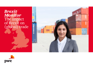 Brexit Monitor The impact of Brexit on (global) trade