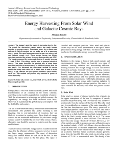 7. Energy Harvesting From Solar Wind and Galactic Cosmic Rays