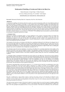 Mathematical Modeling of Geothermal Fields in Black Sea